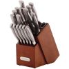 Farberware Edgekeeper Professional 18 Piece Forged Hollow Handle Stainless Steel Knife Block Set