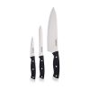 Farberware Classic 3 Piece Triple Riveted Knife Set Stainless Steel Black Handle