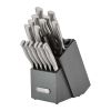 Farberware EdgeKeeper Professional 17-Piece Stainless Steel Knife Set with Block Built-in Knife Sharpener