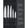 Kitchen Knife Set, 6-Piece Knife Set with Wooden Block, Super Sharp, Handle High Carbon Stainless Steel Cutlery Knife Block Set, Dishwasher Safe