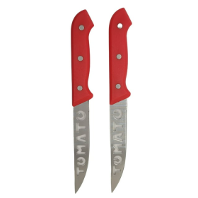 Handy Housewares 10" Serrated Stainless Steel Blade Tomato Slicing Knife Set - 2 Pack