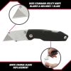 Hyper Tough Folding Lock-Back Utility Knife, 7 in