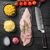 Qulajoy Santoku Knife, High Carbon Stainless Steel Chef Knife Japanese Kitchen Knives With Ergonomic Pakkawood Handle