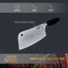 Thyme & Table Stainless Steel Damascus Cleaver with Protective Sheath