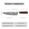 Qulajoy Japanese Chef Knife Kitchen Knife High Carbon German Steel Cooking Knives Damascus Pattern Japanese Knife With Ergonomic Handle For Home Kitch