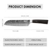 Qulajoy Santoku Knife, High Carbon Stainless Steel Chef Knife Japanese Kitchen Knives With Ergonomic Pakkawood Handle