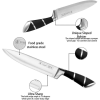 Kitchen Knife Set, 9-Pieces Black Sharp Non-Stick Coated Chef Knives Block Set