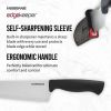 Farberware Edgekeeper Classic 7-inch Santoku Knife with Black Self-Sharpening Sleeve and Handle