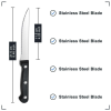 Bestdin Steak Knives, 10 Pieces 4.5" Long Blade Stainless Steel Serrated Steak Knife Set, Dishwasher Safe