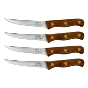 Chicago Cutlery Walnut Tradition 4-Piece Stainless Steel Steak Knife Set (Brand: Chicago Cutlery)