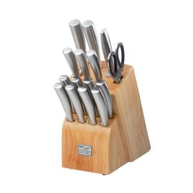 Chicago Cutlery Elston 16-Piece Kitchen Knife Set with Wood Block (Brand: Chicago Cutlery)